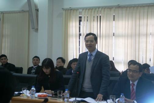 TS Trương Anh Dũng, Phó tổng cục trưởng Tổng cục Giáo dục nghề nghiệp, phát biểu tại hội nghị

