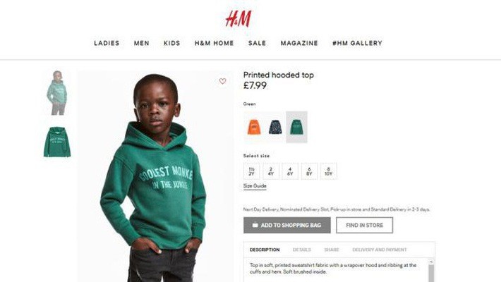 H&M đóng toàn bộ cửa hàng tại Nam Phi vì chiếc áo phân biệt chủng tộc