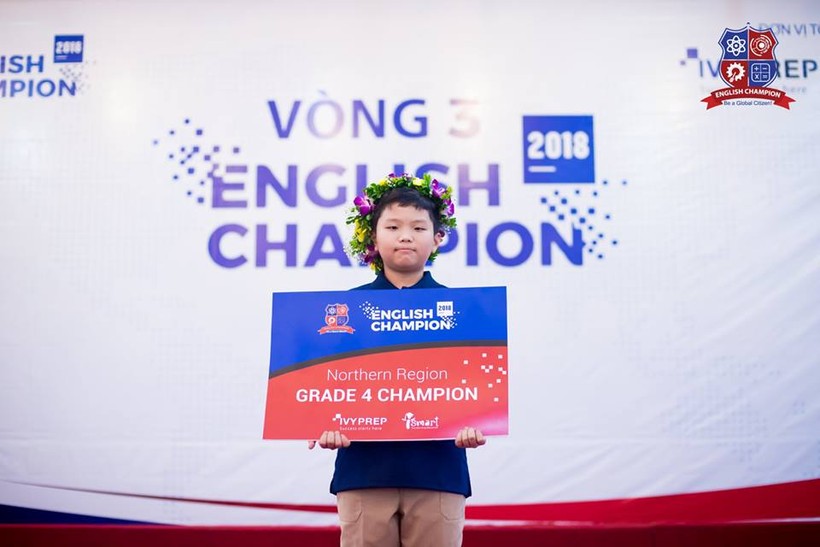 Dương Đăng Khoa - Quán quân toàn quốc English Champion 2018 Khối 4 (HS Trường Phổ thông Quốc tế 
Newton, Hà Nội)