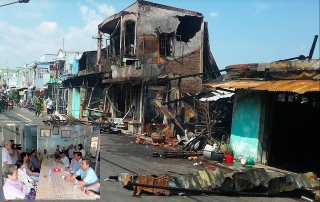  Xác định nguyên nhân gây ra vụ cháy thiêu rụi 7 căn nhà ở Tiền Giang