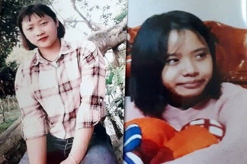 Hai nữ sinh Đỗ Thị Quyên (trái) và Đỗ Thị Thanh Thúy (phải) mất tích nhiều ngày nay.