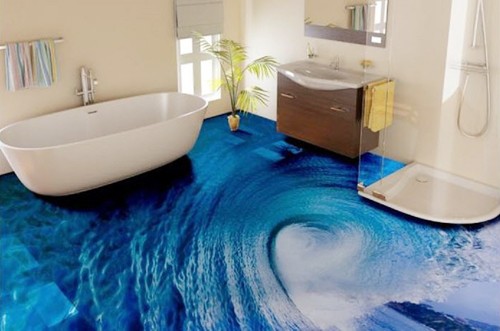 Sàn nhà tắm khiến mọi người giật mình tưởng như giữa biển khơi