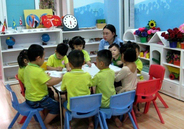 Một giờ học của trẻ Trường Mầm non thực hành Hoa Sen, Trường CĐSP Trung ương