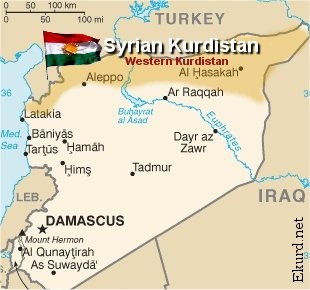 Kurdistan nằm dọc theo biên giới với Thổ Nhĩ Kỳ được Mỹ và phương Tây hà hơi tiếp sức từ năm 2015