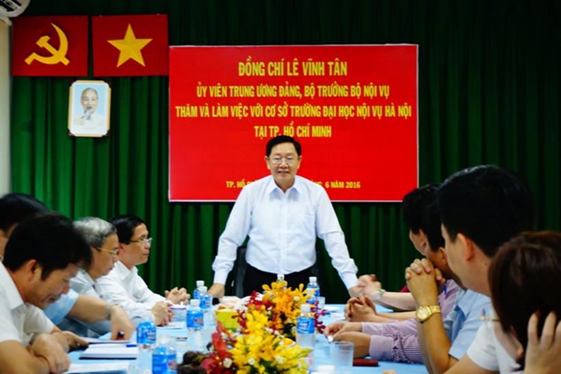 Bộ trưởng Bộ Nội vụ về thăm và làm việc với Phân hiệu Trường Đại học Nội vụ Hà Nội tại TPHCM