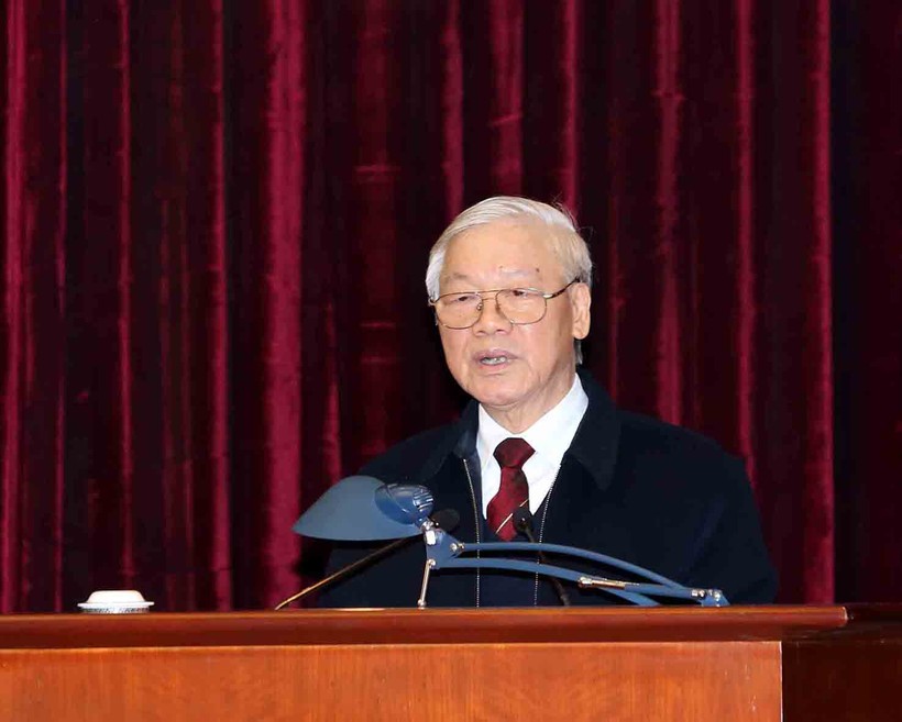 Tổng Bí thư, Chủ tịch nước Nguyễn Phú Trọng phát biểu tại hội nghị