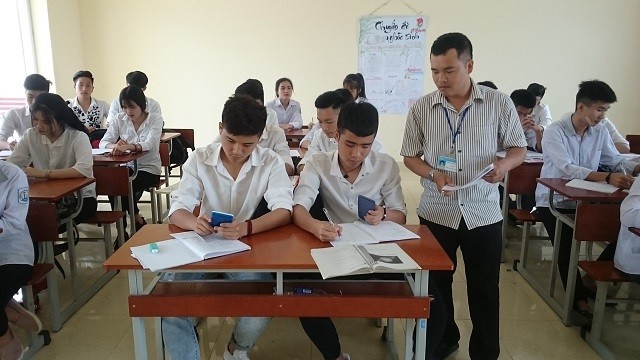 Giờ lên lớp của học sinh Trường THPT Quan Lạn, Quảng Ninh
