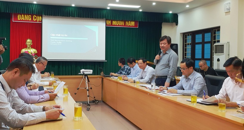 Tổng cục trưởng Tổng cục GDNN Nguyễn Hồng Minh chỉ đạo công tác chuẩn bị cho Kỳ thi Tay nghề Thế giới