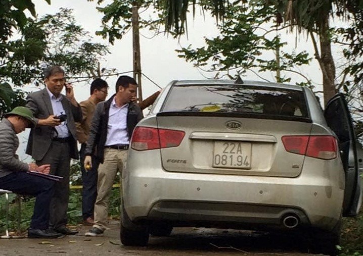 Hiện trường vụ việc nổ súng bắn vào đầu lái xe taxi ở Tuyên Quang.

