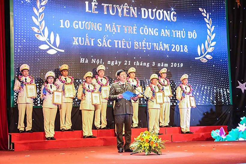 Trung tướng Đoàn Duy Khương, Giám đốc CATP phát biểu tại buổi lễ.	Ảnh: L.Hiệp