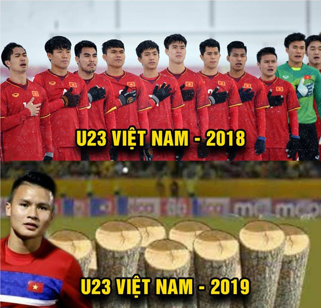 Ảnh chế chiến thắng “nghẹt thở” phút cuối của U23 Việt Nam