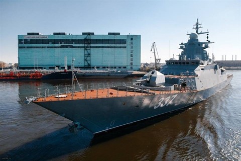 Tàu hộ vệ tên lửa Gremyashchy - Dự án 20385 chạy thử trên biển lần đầu tiên.