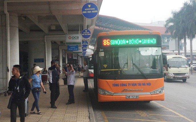 Hà Nội đã mở tuyến buýt số 86 ga Hà Nội - sân bay Nội Bài.