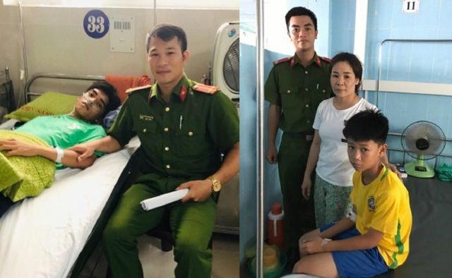 Quảng Bình:  Chiến sỹ công an cứu 2 học sinh đuối nước trên biển