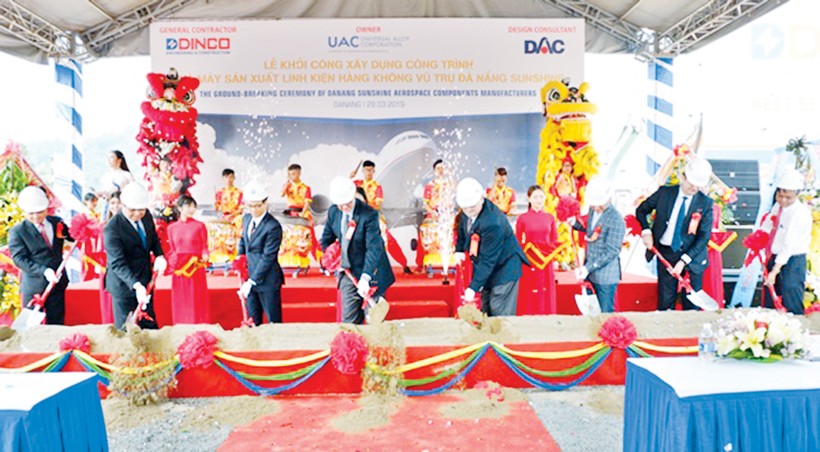 Lễ khởi công xây dựng công trình nhà máy sản xuất linh kiện hàng không vũ trụ Đà Nẵng Sunshine – dự án có tổng vốn đầu tư 170 triệu USD