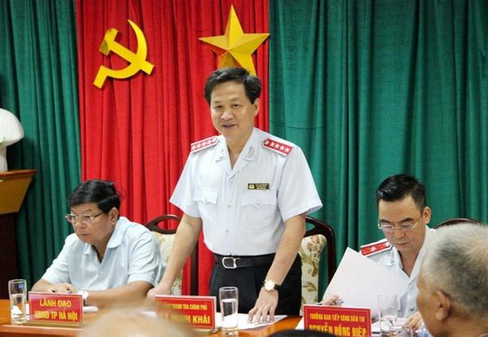 Tổng Thanh tra Chính phủ Lê Minh Khái trong buổi tiếp dân