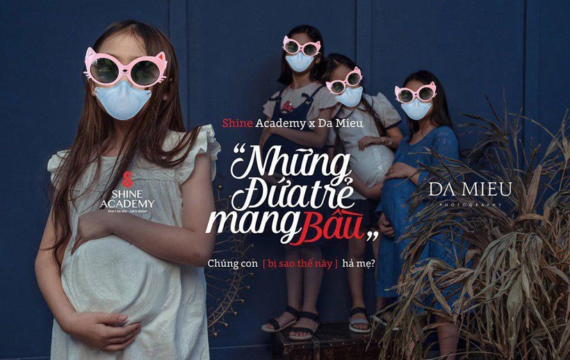 Nhà báo Phạm Hồng Phước đã “trang bị” thêm kính và khẩu trang cho các người mẫu nhí sau khi xem bộ ảnh