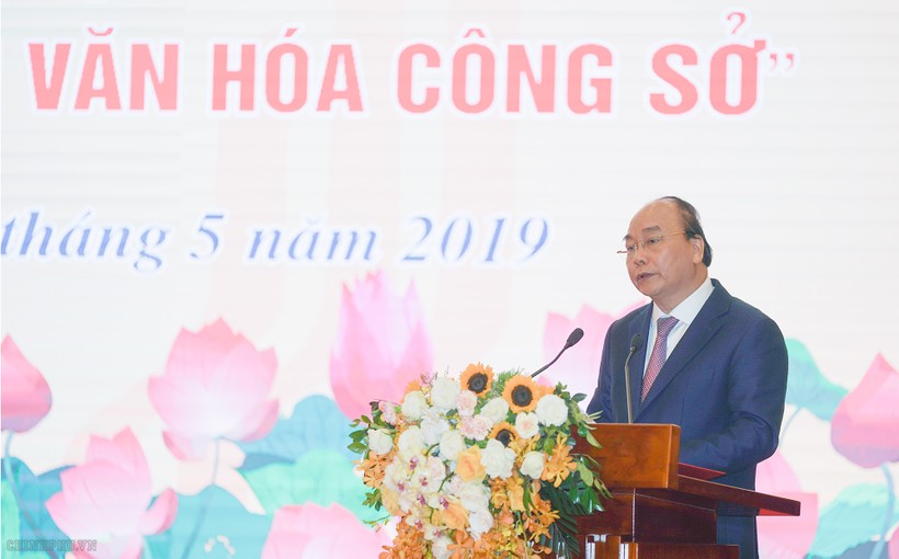Thủ tướng Nguyễn Xuân Phúc phát biểu tại buổi lễ. Ảnh: VGP/Quang Hiếu.