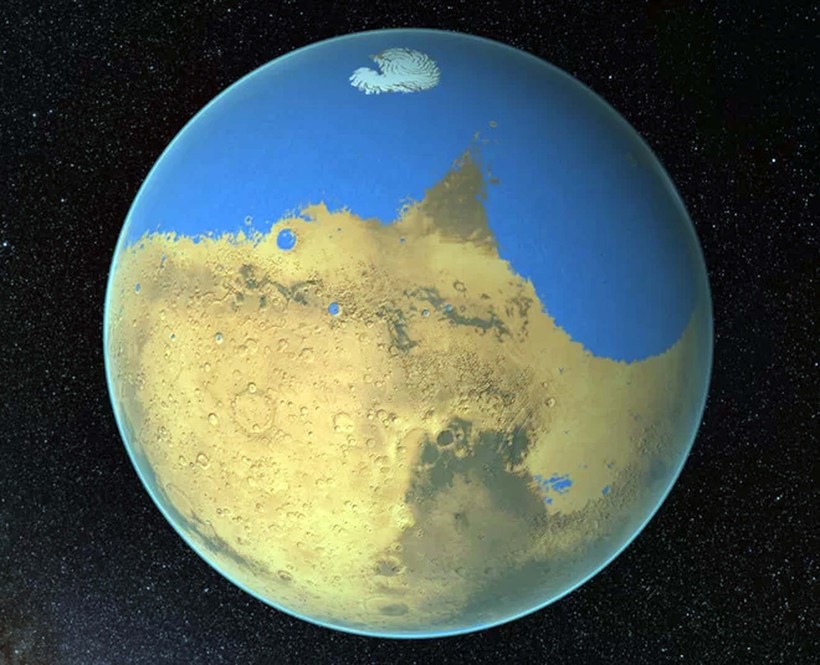 Trước khi sao Hỏa là hành tinh khô, nơi đây có thể đã bị bao phủ bởi một đại dương rộng lớn.