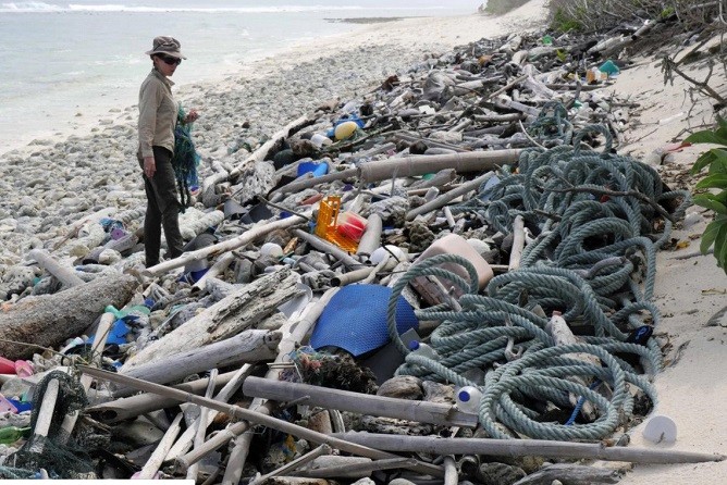 Rác thải nhựa trên hòn đảo Cocos của Australia