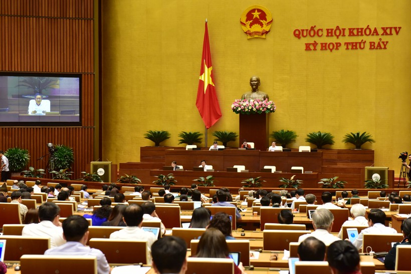 Toàn cảnh phiên họp Quốc hội sáng 3/6. Ảnh: Quang Khánh