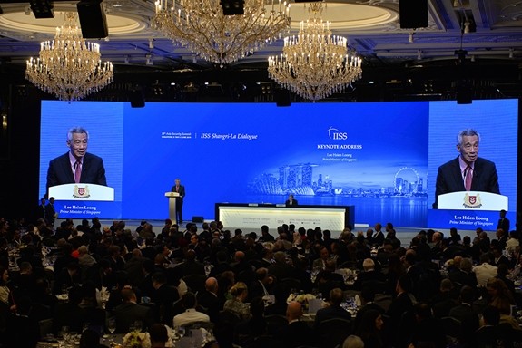 Thủ tướng Singapore Lý Hiển Long phát biểu khai mạc đối thoại Shangri-La 18
