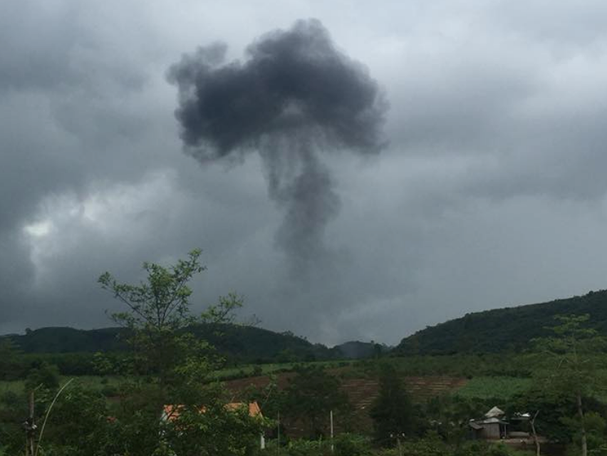 Máy bay quân sự rơi ở Khánh Hòa, 2 phi công tử nạn