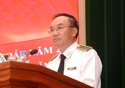 Ông Đoàn Xuân Tiên, Phó Tổng KTNN tại họp báo. Ảnh:VGP/Huy Thắng.