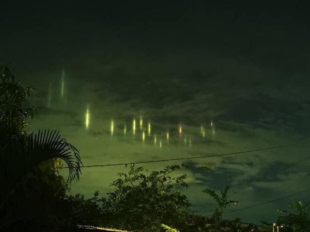 Những cột sáng bí ẩn lại xuất hiện trên bầu trời Philippines