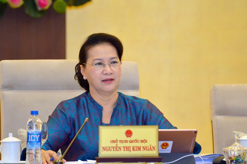 Chủ tịch Quốc hội Nguyễn Thị Kim Ngân phát biểu tại phiên họp ngày 16/7