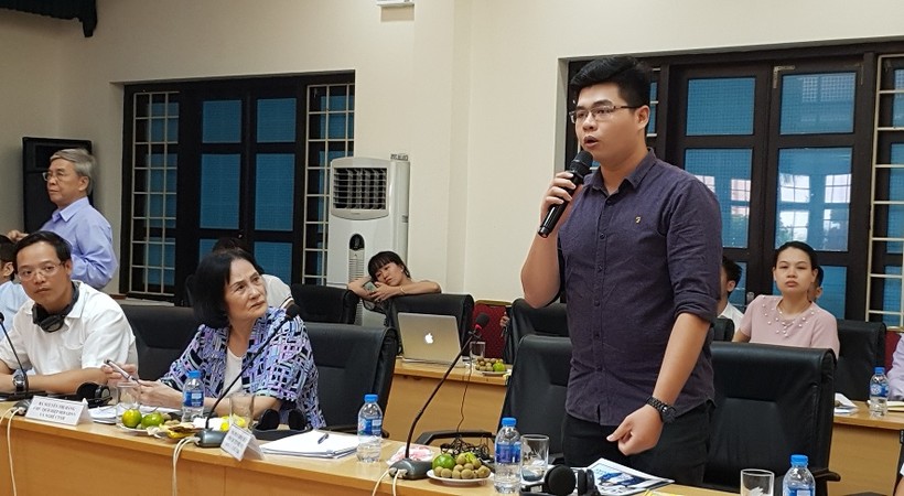 Trần Nguyễn Bá Phước chia sẻ tại Tọa đàm kỹ năng nghề cho thanh niên trong kỷ nguyên số và hội nhập quốc tế ở Việt Nam