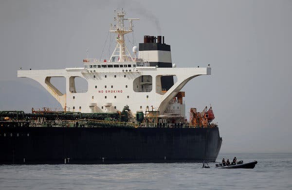 Tàu chở dầu Grace 1 của Iran đã bị bắt giữ trong tháng này tại eo biển Gibraltar vì nghi ngờ vi phạm lệnh trừng phạt chống lại Syria