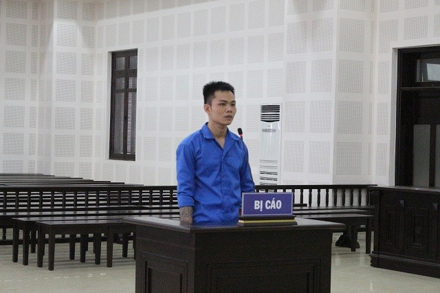 Bị cáo Dương tại phiên tòa xét xử.