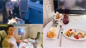 Cận cảnh những bữa ăn sang chảnh của sao Việt trên máy bay