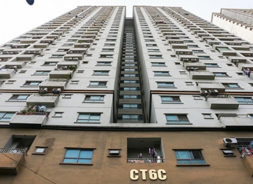 Tòa nhà CT6C tại phường Kiến Hưng, do Công ty Bemes làm chủ đầu tư xây dựng sai quy hoạch được phê duyệt.