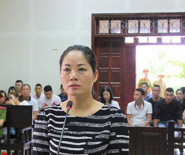 Cao Thị Hòa tại phiên tòa.