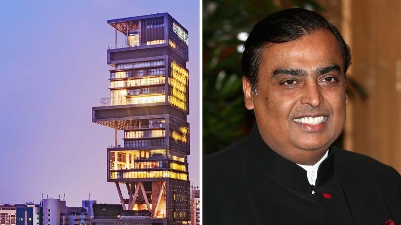 Tỉ phú người Ấn Độ Mukesh Ambani - người đứng sau Reliance Industries Ltd., đang giữ kỷ lục là người sở hữu ngôi nhà đắt kỷ lục trên thế giới Antilia. Ảnh: Architecturaldigest.