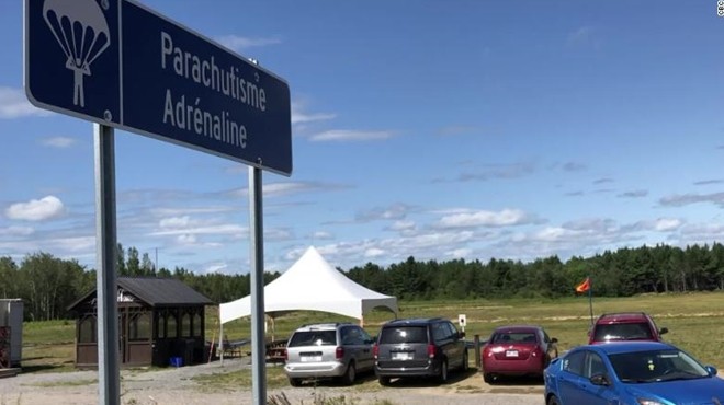 Khu vực mà người phụ nữ nhảy dù gặp nạn ở gần Trois-Rivières, Quebec, Canada.