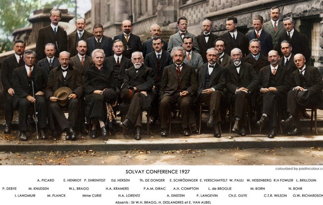 Ảnh chụp các nhà khoa học tham gia Hội nghị Solvay năm 1927.