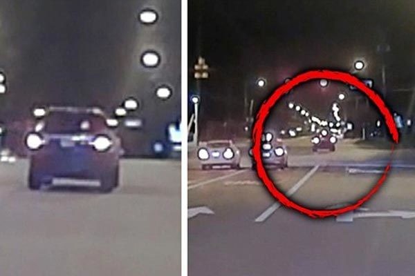 Camera an ninh đã ghi được hình ảnh chiếc VW Golf của mẹ cậu bé chạy băng băng trên xa lộ ban đêm. Ảnh: AP.