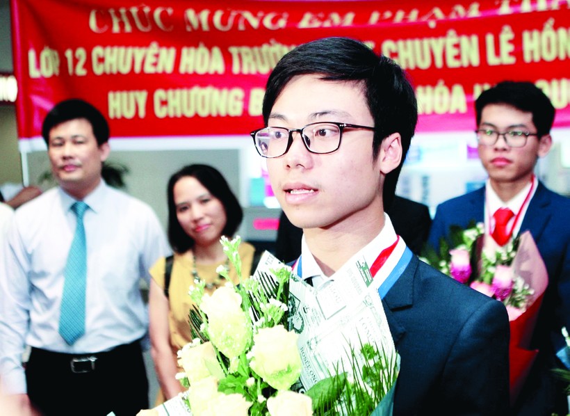 Trần Bá Tân - học sinh Việt Nam đầu tiên đạt điểm tuyệt đối phần thi thực hành tại Olympic Hóa học quốc tế. Ảnh: Lan Anh.