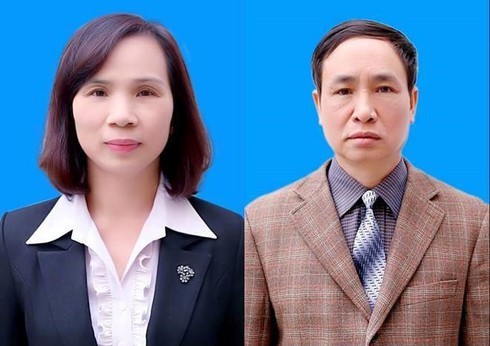 Hai cựu PGĐ Sở GD&ĐT tỉnh Hà Giang - Triệu Thị Chính và Phạm Văn Khuông.