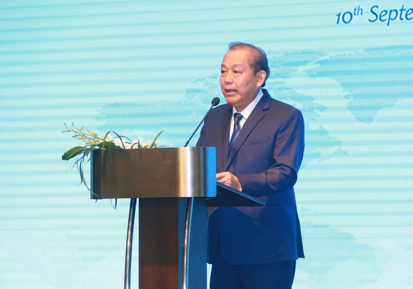 Phó Thủ tướng Trương Hòa Bình phát biểu tại Hội nghị. Ảnh: VGP/Lê Sơn