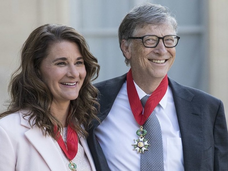 Bà Melinda và ông Bill Gates.