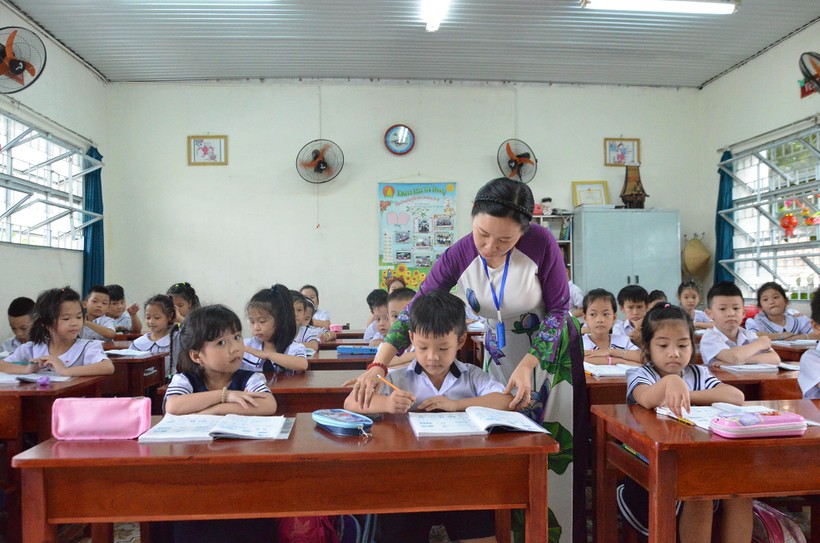 Giờ học của cô trò Trường Tiểu học Võ Thị Sáu, Q. Hải Châu, TP Đà Nẵng