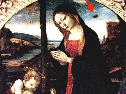 Vật thể mờ hình tròn trong bức tranh nổi tiếng "Madonna with Saint Giovannino" của Domenico Ghirlandaio từng là tâm điểm tranh cãi trong nhiều năm. 