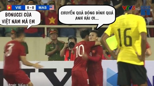 Ảnh chế bóng đá Việt Nam "Song hỷ lâm môn"