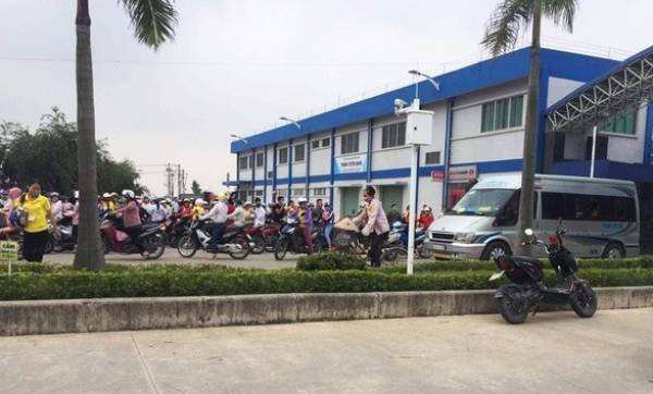 Công ty TNHH Golden Victory Việt Nam - nơi các công nhân gặp phải hiện tượng khó thở, buồn nôn - Ảnh: Nguyễn Đức
