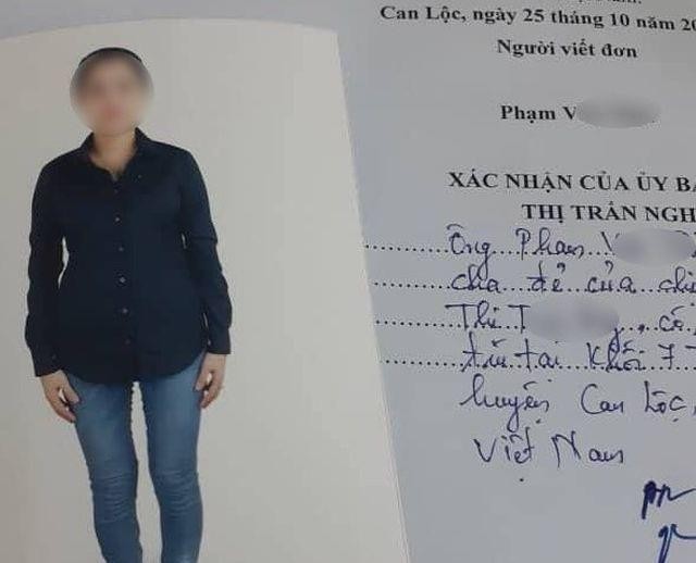 Một gia đình tại Hà Tĩnh có đơn trình báo kèm ảnh của con gái nghi là nạn nhân trong vụ 39 người tử vong trong thùng container.