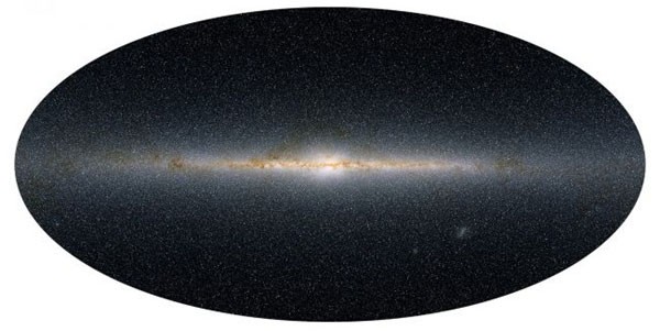 Có lẽ Dải Ngân hà chứa khoảng 100 tỷ ngôi sao. (Ảnh: Two Micron All-Sky Survey).